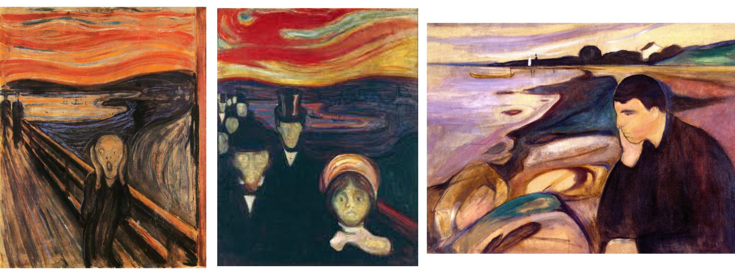 "Tipatul" - Edvard Munch & "Anxietate" - Edvard Munch & "Melancolie" - Edvard Munch