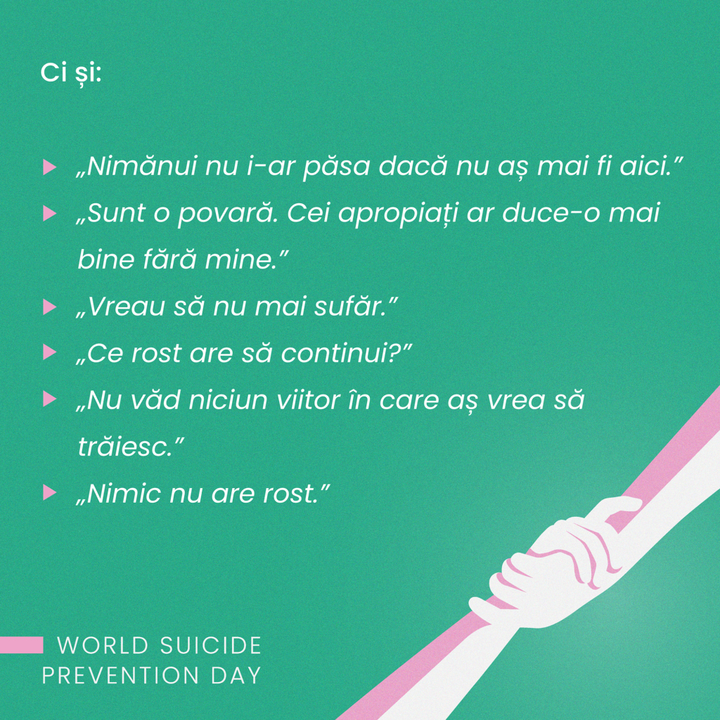 Gânduri suicidare exemple
